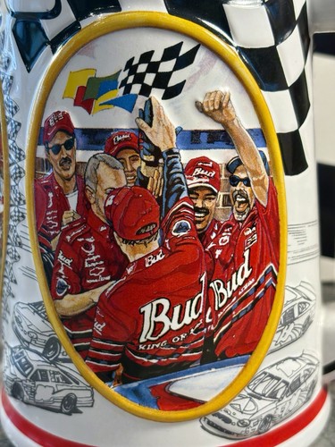 Dale Earnhardt Jr - Checkered Flag - Budweiser / Anheuser Busch Stein New w/ Box - Picture 12 of 22