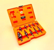 10 Pc AlTiN Cobalt M42 Quad Flute Step Drill Bit Set Drill Hog Lifetime Warranty