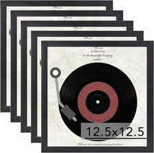 Vinyl Frame Record Frames for the Wall Display Album Covers, Wood 12.5x12.5 F...