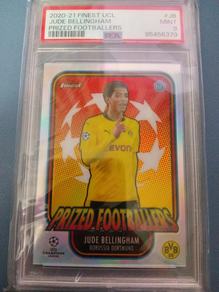 2020-21 Finest UCL #JB Jude Bellingham Prized Footballers RC PSA 9 - Image 3 of 3