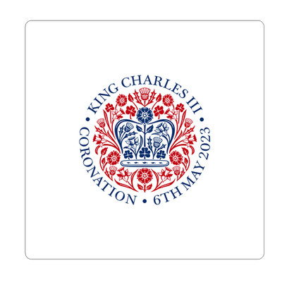 HM King Charles Coronation  (Logo 1) Celebrity Mask, Flat Card Face