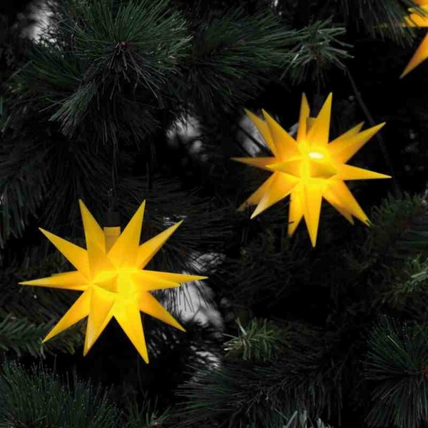 Sterntaler Led Weihnachtsbaum Lichterkette Dekolichterkette 9 Gelbe 3-D Sterne-image