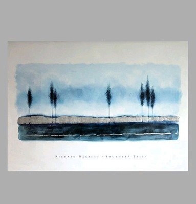 Richard Barrett Wandbild ''Southern Trees'' 36 x 24 cm, blau/silber IKEA Druck