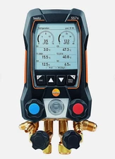 Testo 557s Smart Digital Manifold Kit With Wireless Vacuum Clamp Probe
