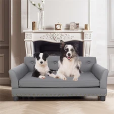 Luxury Large Dog Sofa Bed Raised Lounge Chaise Sofa Couch with Removable Cushion