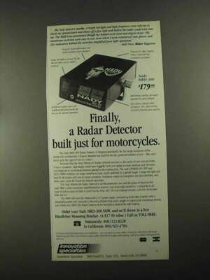 1988 I.S. Nady MRD-300 Motorcycle Radar Detector Ad