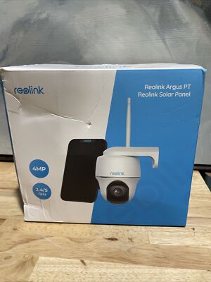Reolink Surveillance Camera 4MP Battery Pan Tilt Outdoor Argus PT & Solar Panel