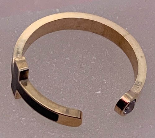 Kreuzring in Rosegold, Gold oder Silber Color aus Edelstahl mit Turmalin Stein - Bild 7 von 16