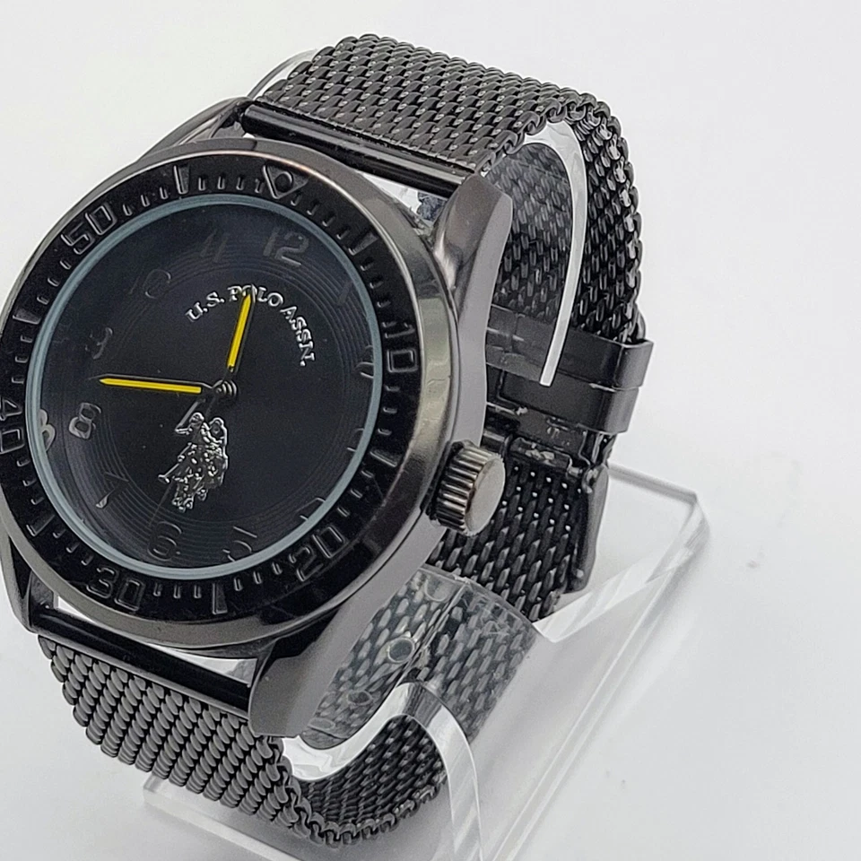 U.S. Polo Assn. Черные мужские часы 46 мм из нержавеющей стали - USC80324 - Изображение 4 из 4