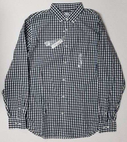 Men's Button Up Black White Plaid M L Large Medium Lucky Brand Hollister JCP - Picture 5 of 12