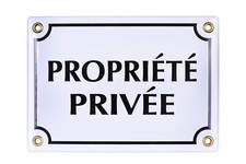 Plaque emaillée PROPRIÉTÉ PRIVÉE 12x17cm - NEUF - garantie 10 ans Émail