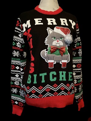 Spencer's Workshop Women's Small Ugly Christmas Sweater- Merry