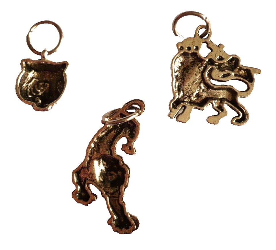 3 Anhänger TIGER LÖWE Tibet Silber Schmuck NEU - Bild 2 von 2