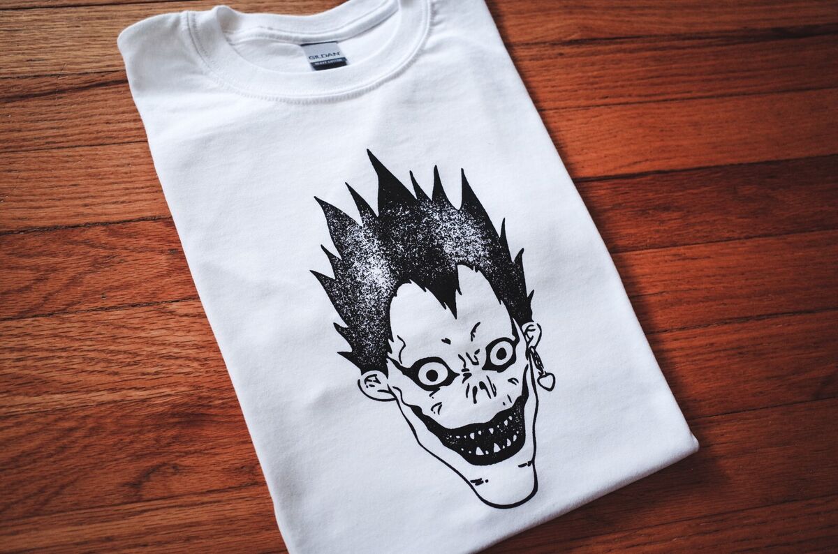 Vintage Death Note Ryuk T-Shirt, Anime Manga Otaku, Light