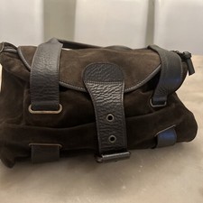 Max Mara Weekend Dark Chocolate Brown Suede Tote Shoulder Bag