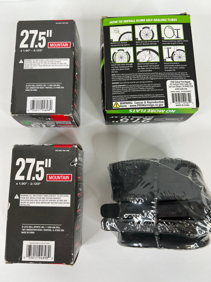 Lot of 4 27.5" Bicycle Tire Tubes Bell Slime Good Year Brands eBay