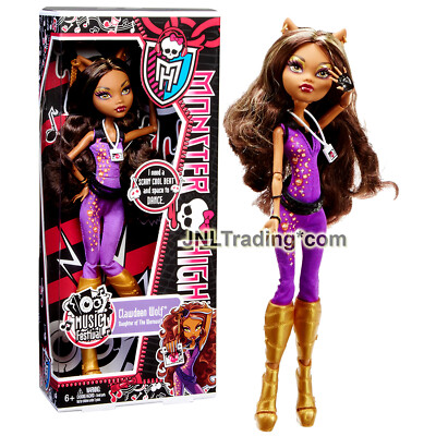 モンスターハイ クラウディーン・ウルフ ミュージックフェスティバルシリーズ Monster High Clawdeen Wolf Fashion Doll with Festival Outfit