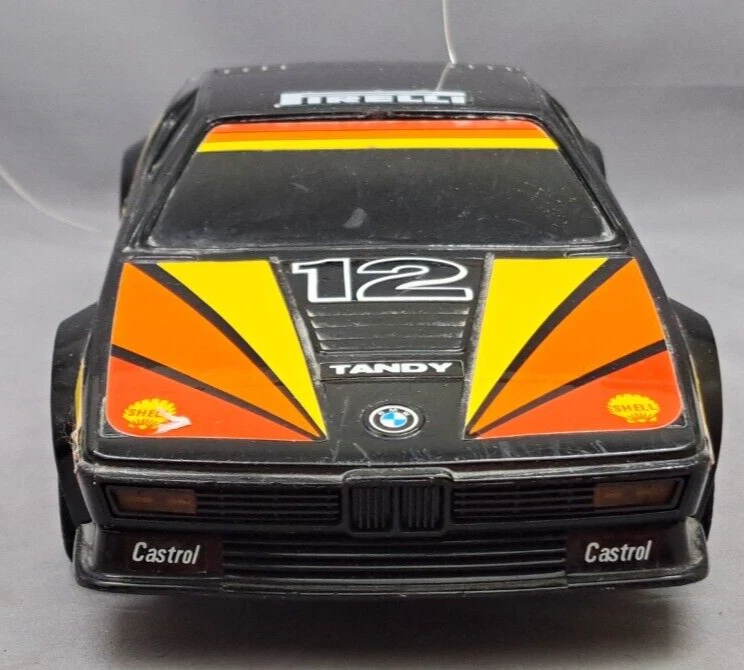 Vintage 80s Radio Shack Tandy BMW M1 Radio Controlled RC Car Tandy - Not Working - Image 3 of 4