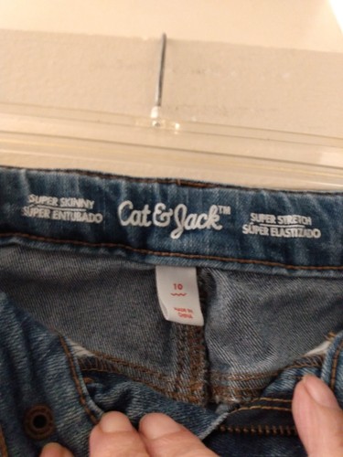 Girls Size 10 Cat And Jack Super Skinny Super Stretch With Unicorns Jeans - Picture 5 of 6