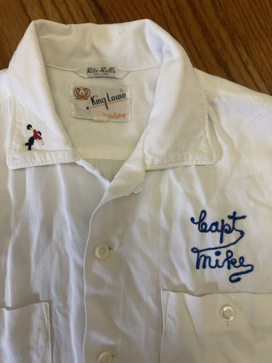 1970-80s vintage KING LOUIE BOWLING SHIRT chain stitch Polo 1970-80s vintage KING LOUIE BOWLING SHIRT chain stitch Polo