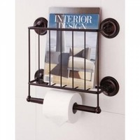 Neu Home Wall Mount Magazine Rack With Toilet Paper Holder - Yd Inc. Neu Home Wall Mount Magazine Rack With Toilet Paper Holder - Yd Inc.