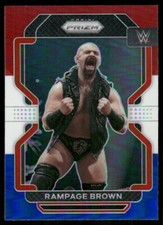 2022 Panini Prizm WWE Red White Blue #109 Rampage Brown wrestling card