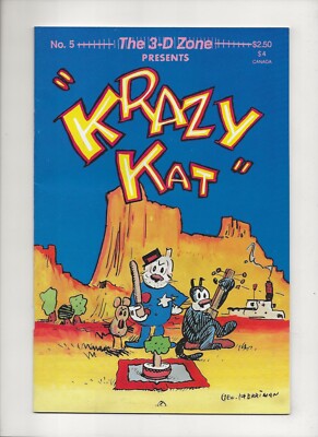 The 3-D Zone #5 (1987) With Glasses The Crazy Kat High Grade VF+ 8.5