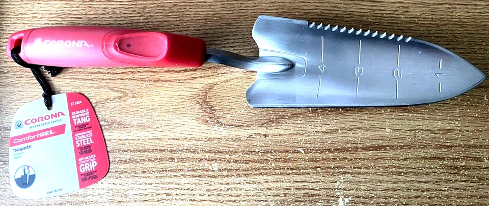 Corona CT 3324 Pala Trasplantadora Gel Confort Mango Rojo Acero Inoxidable 7" Foto 2 de 4