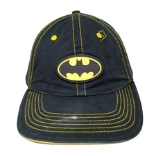 Batman Patch Youth Strapback Hat Black One Size Adjustable Superhero