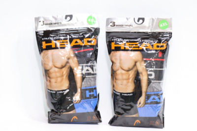 HEAD Men's Underwear, Boxer  Performance or Cotton Stretch 6-Pack Tagless 4XL