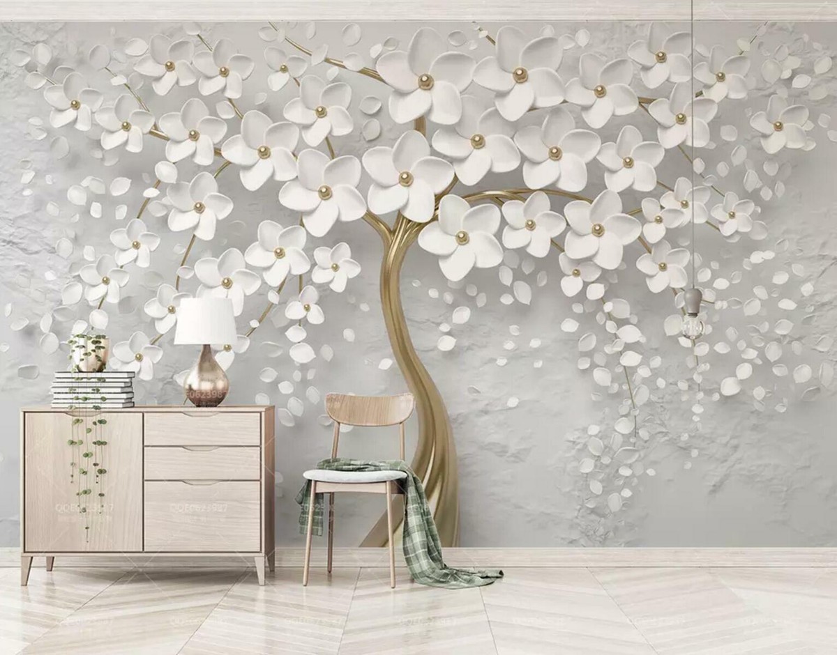 3D Carved Flower ZHU3036 Wallpaper Wall Mural Removable Self