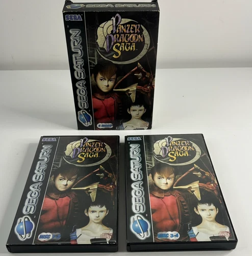 Panzer Dragoon Saga 4 Disc (Sega Saturn, 1998 PAL) Complete With Manual CIB VGC