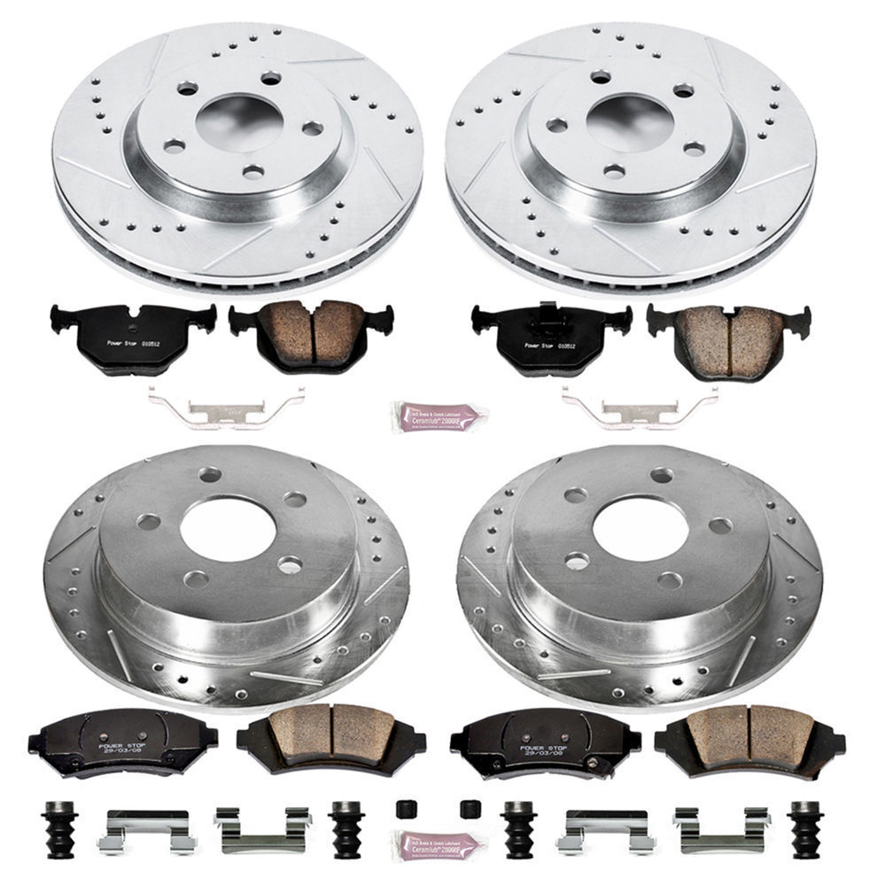 PowerStop Rear Brake Kit with Calipers | 2004–2005 Buick Century (KCOE1558)
