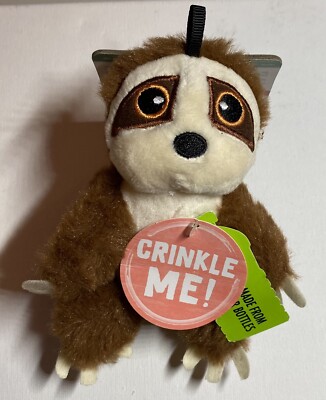Snugarooz Baby Sasha Sloth Crinkle & Squeaking Dog Toy 5.5'' Ultra Soft Puppy Toy