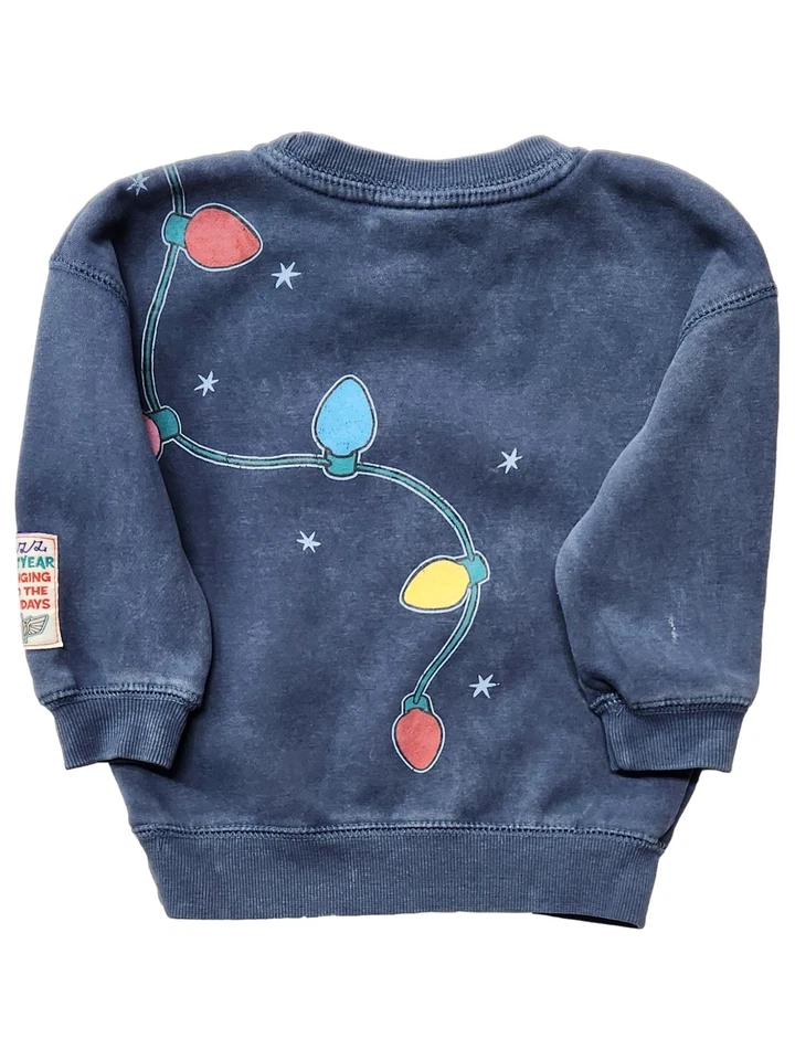 Infant & Toddler Boys Blue Buzz Lightyear Christmas Sweatshirt Sweater Top 12m - Image 2 of 2