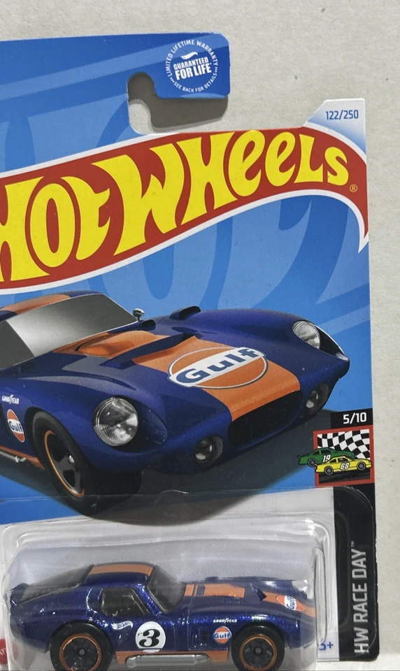 🔥 Hot Wheels 2024 #122 Shelby Cobra Daytona Coupe HW Race Day Gulf Navy – New - Image 4 of 4