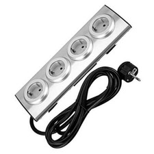 REV Presa da tavolo angolare per ufficio cucina 195 cm, 3500 W, 16 A, argento