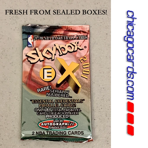 1997-98 Skybox EX2001 Hobby PACK Look4 Jordan Kobe Bryant Credentials Now Future