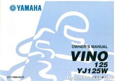 2007 Yamaha Vino Scooter Yj125w Owners Manual Lit-11626-20-37