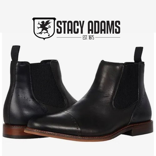 Stacy Adams Maury Leather Chelsea Boots 