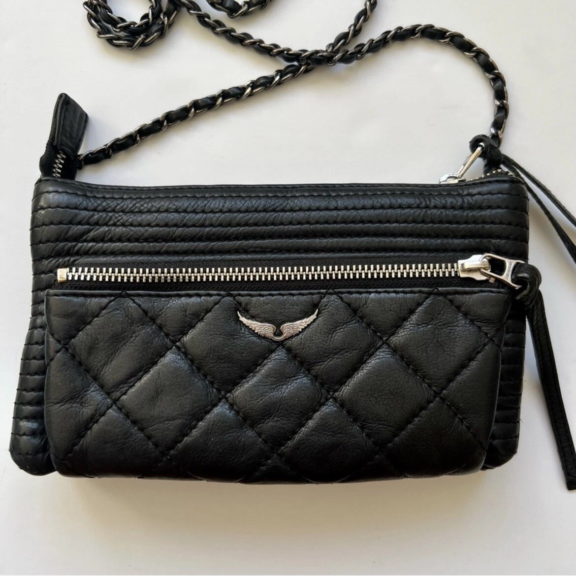 Zadig & Voltaire Padded Quilted Black Leather Crossbody