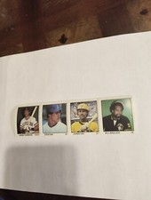 MADLOCK,RAY,SAX, THORNTON 1983 FLEER BASEBALL STAMPS STRIP OF FOUR
