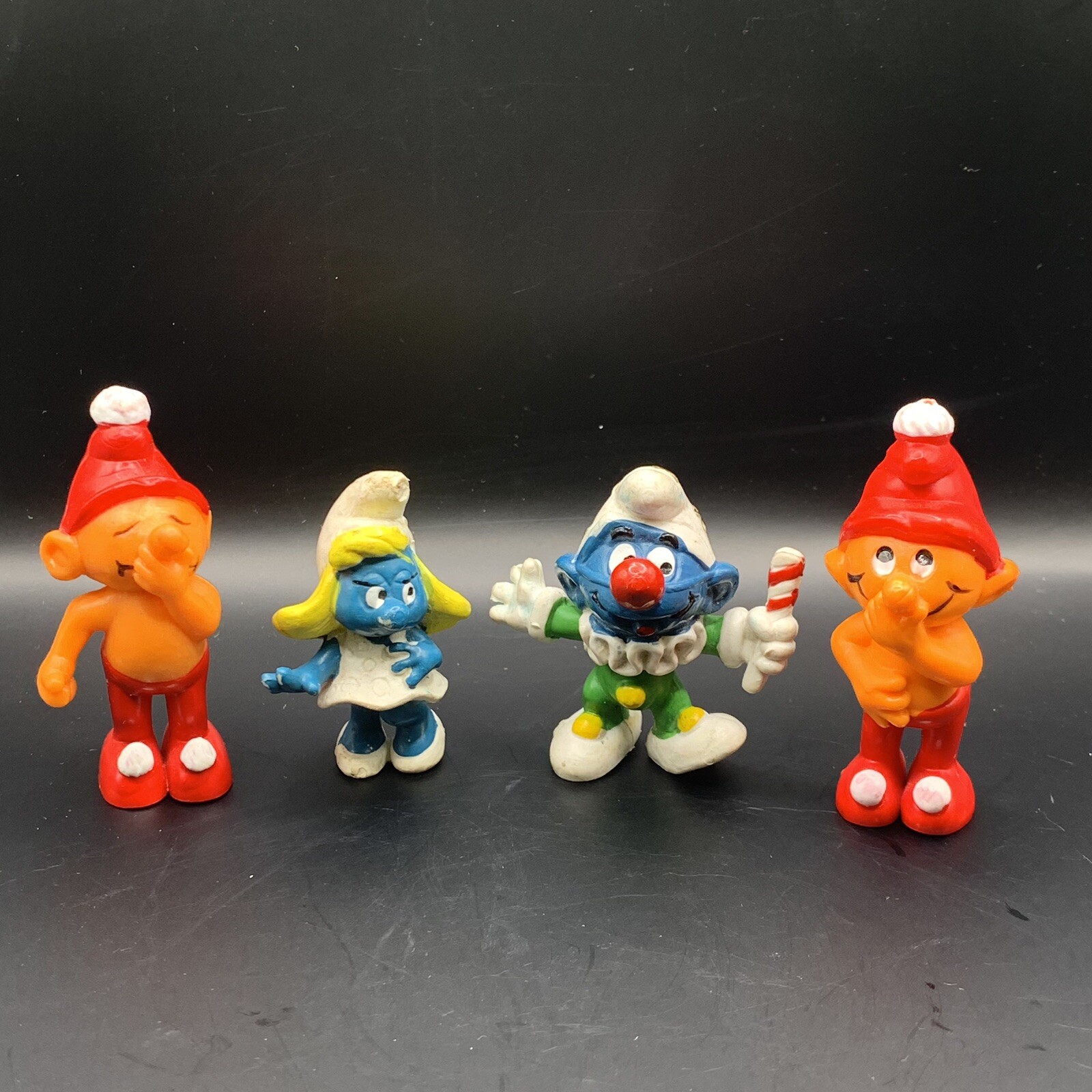 Lot 8 Figurines Schtroumpfs Schleich - Édition Noël Prieur Et Prieuse