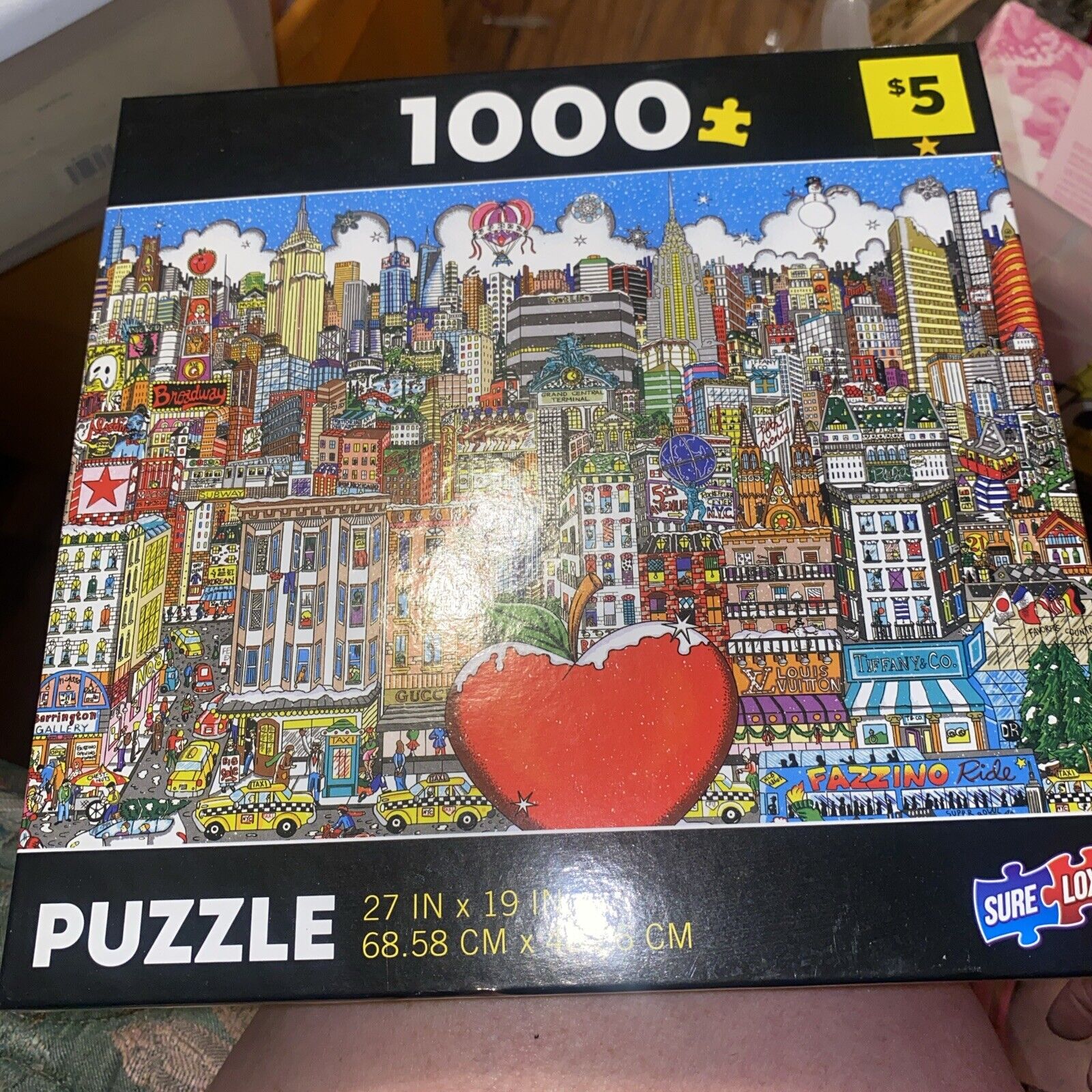 TCG Toys NEW YORK 1000 pc 27"×19" Puzzle – “Big Apple, New York City"–2022– New 
