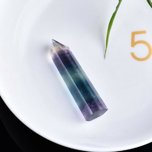 Natural Rainbow Fluorite Quartz Crystal Point Wand Healing Stone Obelisk Tower - Picture 27 of 45