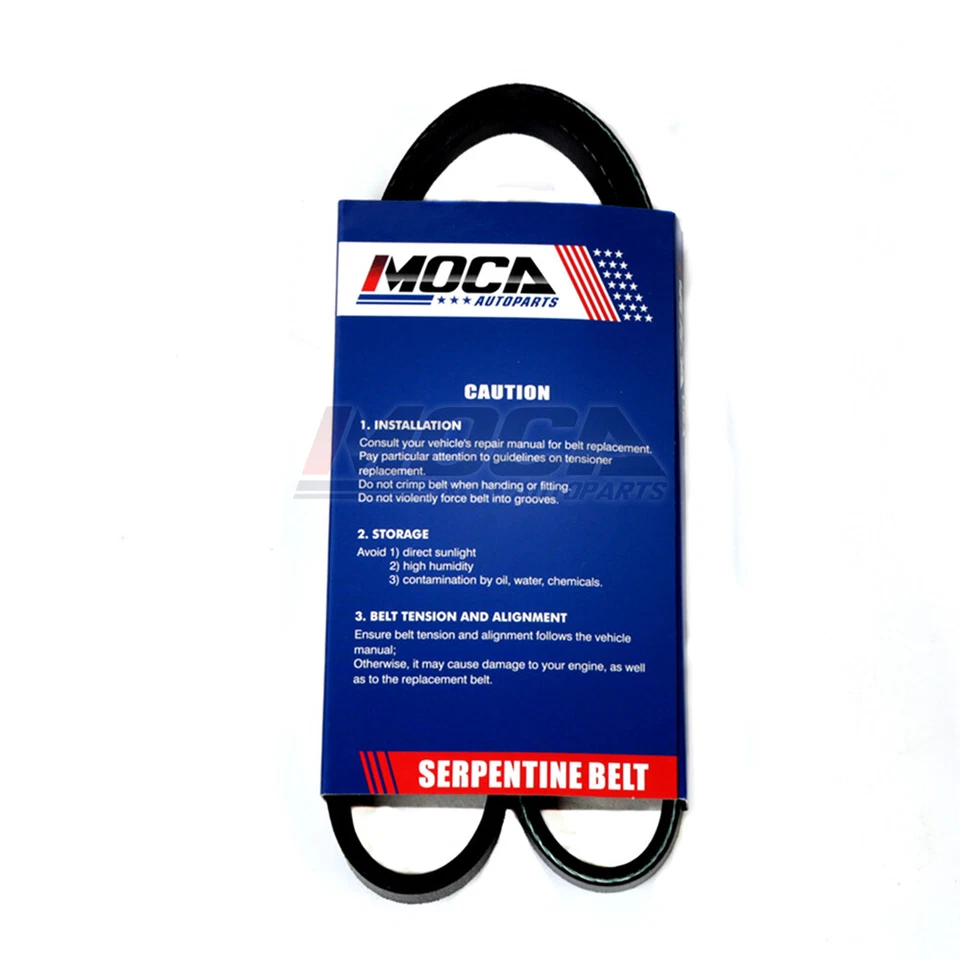 2 peças conjunto de correia de transmissão Serpentine serve 1995-1997 Kia Sephia 1.8L 4PK875 4PK1020 - Imagem 3 de 4