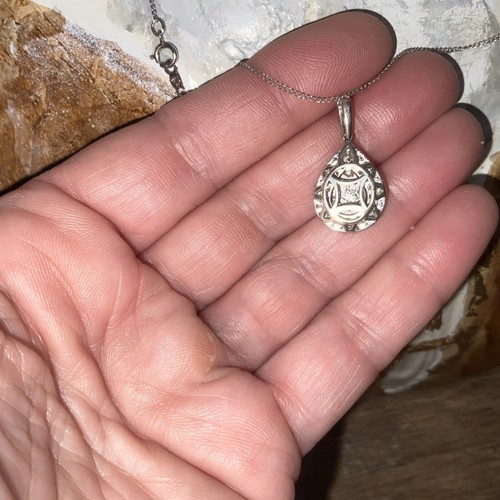 New 14K Genuine Diamond Necklace White Gold - Picture 7 of 7
