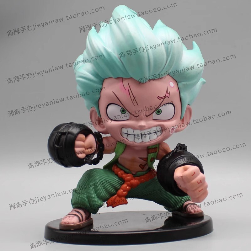 One Piece Chibi Fighting Roronoa Zoro 6in PVC Model Figure One Piece Chibi Fighting Roronoa Zoro 6in PVC Model Figure