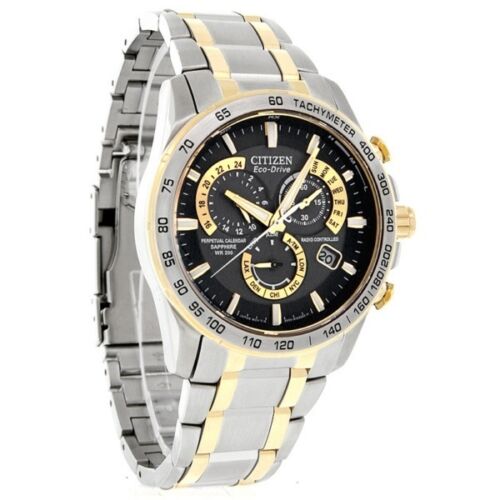 Citizen Men's Radio Controlled Perpetual Calendar Eco-Drive Watch AT4004-52E - Picture 1 of 5