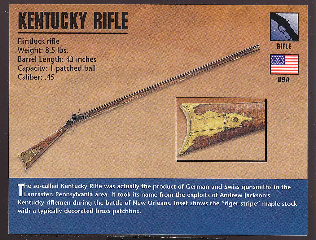 KENTUCKY RIFLE .45 FLINTLOCK USA Gun .45 Atlas Classic Firearms